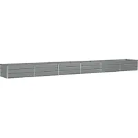 vidaXL Jardinière Gris Clair 600 X 80 X 45 Cm Acier