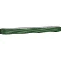 vidaXL Lit surélevé Acier revêtu par poudre 507x100x36 cm Vert