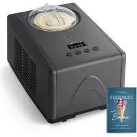 Springlane Machine à glace Emma 1,5 L avec compresseur auto-réfrigérant 150 W, machine à glace en acier inoxydable - anthracite
