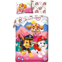Paw Patrol Halantex Literie en coton 140x200 Tlapková patrola Taie d'oreiller rose 70x90 H2