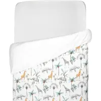 Sevira Kids Housse de couette Safari - 140 x 150 cm - Vert gris | par