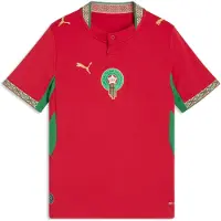 Puma Marruecos 25/26 Replica Home Junior Short Sleeve T-shirt Rouge 15-16 Years Enfants