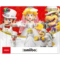 Amiibo Bowser + Mario + Peach Tenues De Mariage