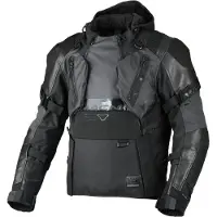 Macna Tryton, veste textile imperméable ,Noir ,S