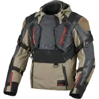 Macna Tryton pour hommes Veste en cuir et tissu Noir/Olive M