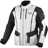 Sonstiges Veste de moto textile imperméable Macna Air Hybrid 2.0, gris clair/noir/rouge, XL