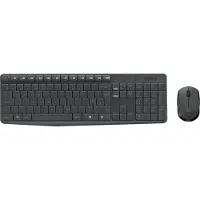 Logitech Mk235 Wireless Keyboard And Mouse English Argenté