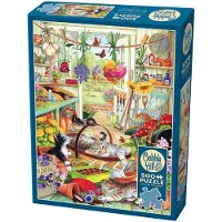 Cobble Hill Puzzle Pièces XXL - Hangar de Rempotage pour Chats - Random Cut - 500 à 999 pièces