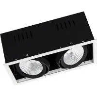 Ledvance Spot LED Carré Multi inclinable Noir-Blanc 2x30W 5400lm 38D - 840 Blanc Froid | Diamètre 320x160mm | Diametre 320x160mm