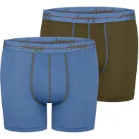 Sloggi - Caleçons pour hommes - Lot de 2 & Taille M - Avec ceinture élastique et coupe sportive - Pour un usage quotidien - Mélange de coton multicolore
