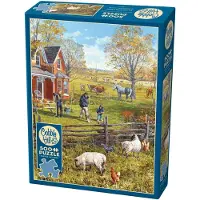 Cobble Hill Puzzle Pièces XXL - Jeune Ferme Familiale - Random Cut - 500 à 999 pièces