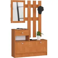 Akord Ensemble de meubles d'entrée avec miroir et tiroir en couleur olcha pour une entrée fonctionnelle et élégante