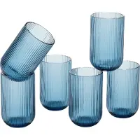 Mica Decorations Merlot Trinkglas - 6er-Set - 400 ml - Verre - Blau