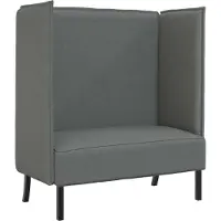 vidaXL Canapé haut dossier 101cm gris foncé Tissu
