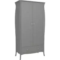Ebuy24 Simon armoire de rangement 1 tiroir 2 portes gris.