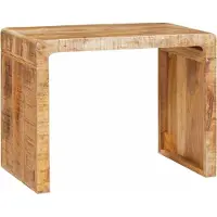 vidaXL Table d'appoint Marron 60 x 35 x 45 cm bois de manguier massif