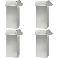 vidaXL Clôture anti-limaces 4 pcs argent 13,5 x 13,5 x 25 cm acier inoxydable