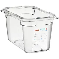 ARAVEN Récipients GN 1/4 , Polycarbonate, Profondeur : 150 mm, Contenu : 1,6 L