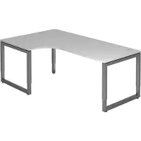 Hjh OFFICE PRO MyTable R Schreibtisch mit Gestell Graphit