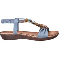 Rieker Sandales beige / bleu-gris / marron
