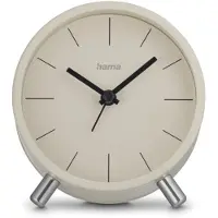 Hama Réveil radio « Flores », analogique, sans tic-tac, gris / beige
