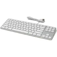 Matias Wired Keyboard QWERTY without Numpad for MacBook silver