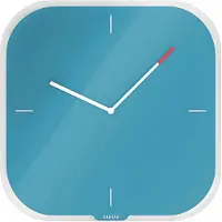 Leitz 90170061 Horloge murale Cosy bleu Verre de sécurité