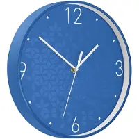 Leitz 9015-00-36 horloge murale WOW, mouvement à quartz, bleu