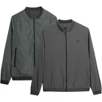 4F Hommes, Vestes légères, Veste réversible homme M013 olive/gris SS23TJACM013 44S (XL), Argent, Vert, Gris, (XL)