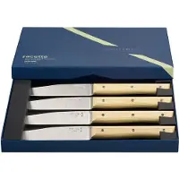 Opinel Facette Olive, set de quatre couteaux de table