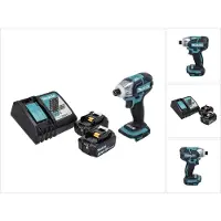 Makita DTS 141 RF Visseuse à impulsions sans fil 18 V 40 Nm 1/4" Brushless + 2x batterie 3,0 Ah + chargeur