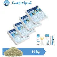 Pool Improve Comfortpool Billes de verre - Adapté à la pompe de filtration à sable - 80 kg & brosse à récurer WAYS
