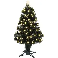 Luca Lighting Mercury Arbre de Noël artificiel avec éclairage Fibre Optic - H90 cm - Vert