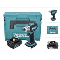 Makita DTS 141 G1J Visseuse à impulsions sans fil 18 V 40 Nm 1/4" Brushless + 1x batterie 6,0 Ah + Makpac - sans chargeur