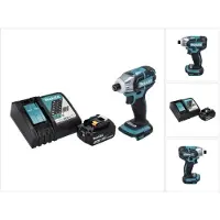 Makita DTS 141 RT1 Visseuse à impulsions sans fil 18 V 40 Nm 1/4" Brushless + 1x batterie 5,0 Ah + chargeur