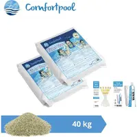 Pool Improve Comfortpool Billes de verre - Adapté à la pompe de filtration à sable - 40 kg & brosse à récurer WAYS