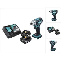 Makita DTS 141 RT Visseuse à impulsions sans fil 18 V 40 Nm 1/4" Brushless + 2x batterie 5,0 Ah + chargeur