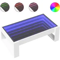 vidaXL Table basse avec Infinity-LED blanc 90x53x30 cm