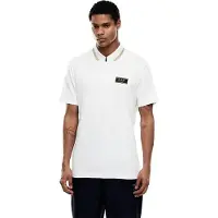 EA7 pour homme. 7M001333_AF13739 Polo en maille Label premium blanc (S), Casuel, Coton, Manche courte