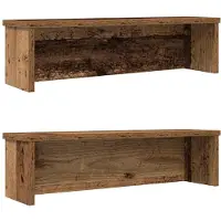 vidaXL Étagères de cuisine Empilables 2 pcs. Aspect vieux bois 50x15x16 cm