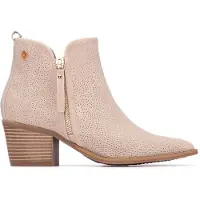 Xti pour femme. 14526601-BEIGE Bottines 145266 beige (38), 3 à 5 cm, Fermeture éclair, Casuel