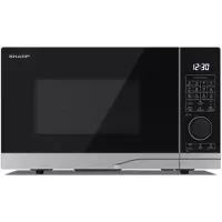 Sharp YC-PC284AE-S Micro-ondes avec gril et convection (air chaud) Micro-ondes : 900W, gril : 1250W, air chaud : 2200W, 10 niveaux de puissance, argenté