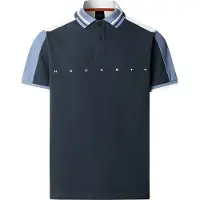 Hackett London pour homme. HM5600118 Polo Multi Fit Classic navy (L), Casuel, Sport, Coton, Manche courte, Marine