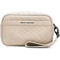 Armani Exchange pour homme. XM002600AF22652U6229 Trousse de toilette compacte beige (OSFA), Casuel, Polyester