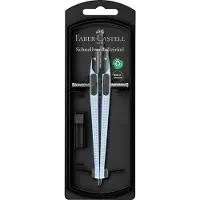 Faber-Castell Compas à réglage rapide Grip sky blue, Compas, Bleu