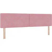 vidaXL Tête de lit avec bandes lumineuses LED et tête de lit rose 180 cm velours