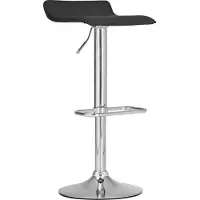 CLP Tabouret de bar Dyn, réglable en hauteur et pivotant, noir