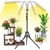 INF Lampe de culture d'intérieur avec 4 têtes, col de cygne flexible, 3 modes
