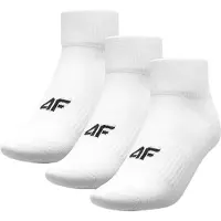4F Unisexe, Chaussettes de sport, Lot de 3 chaussettes (39 - 42), Blanc