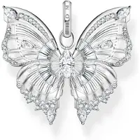 Thomas Sabo PE984-051-14 Anhänger butterfly mit Steinen silber Damen, (Argent 925)